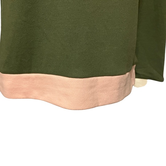 Ladies Graphic Monogramed Green and Peachy/Pink Sweatshirt - Picture 4 of 10